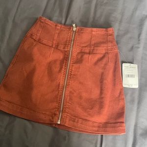 Free People Denim Skirt in Primrose